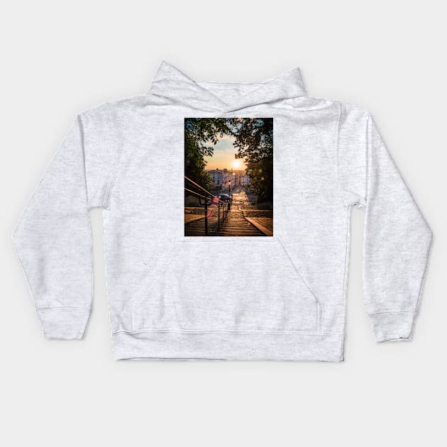 Montmarte Sunrise Kids Hoodie by LukeDavidPhoto